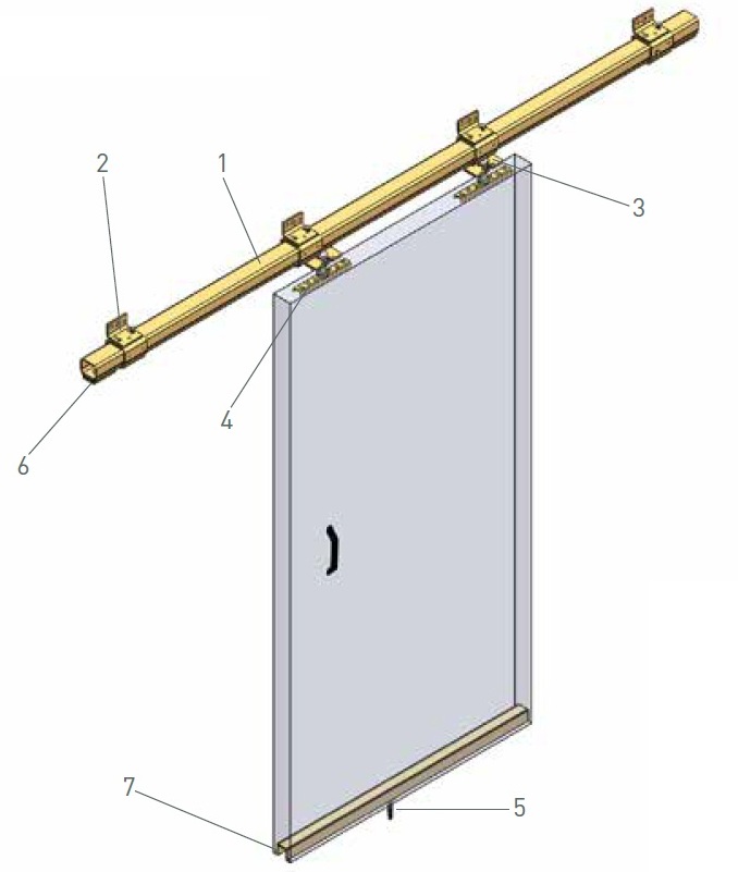 Niko B Industrial Sliding Door Track